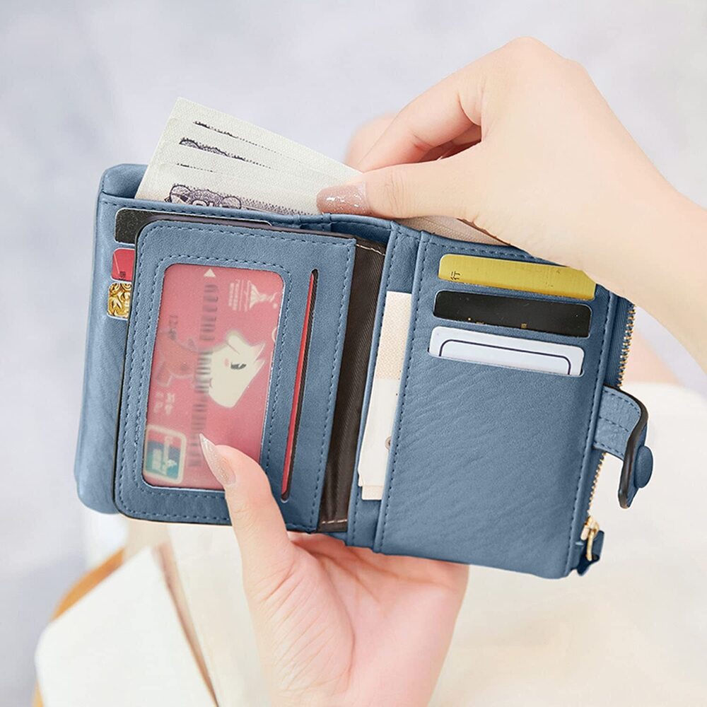 2350 Wallets Small Trifold Wallets Rfid Wallets Bifold, Billfold Leather View 5